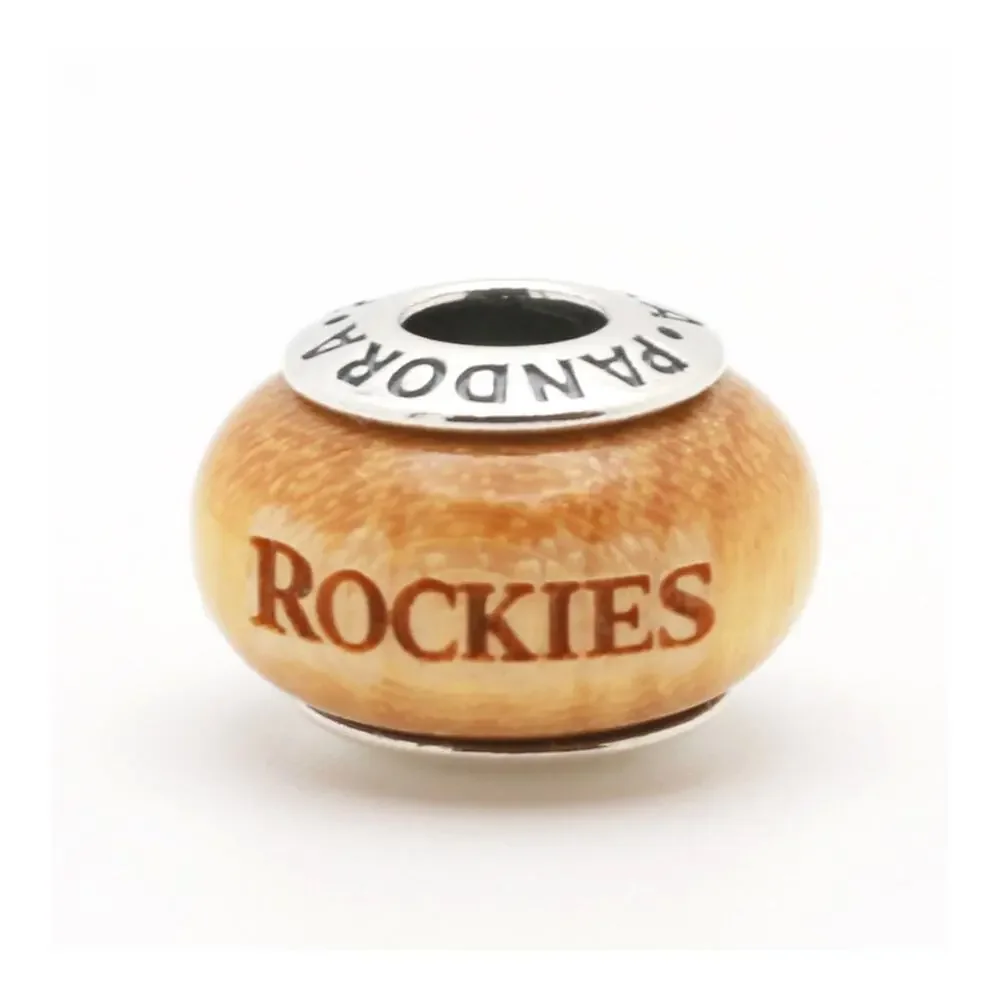 Authentic PANDORA Colorado Rockies Engraved Wood Charm